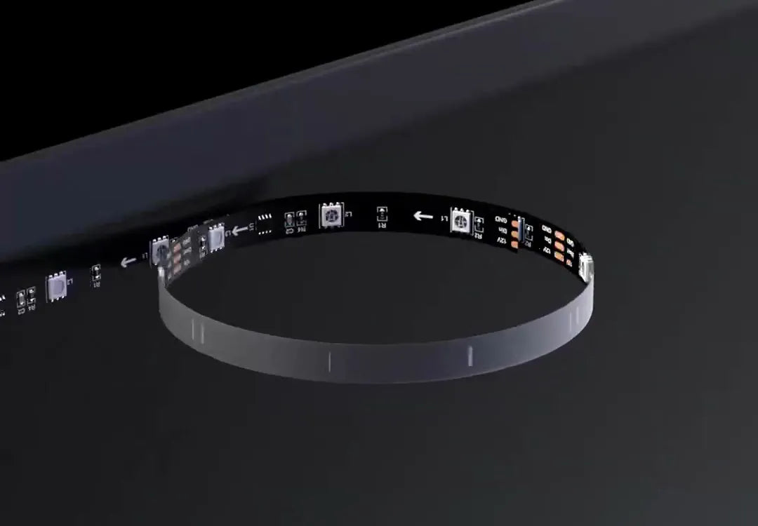 LED strip on the back of a TV